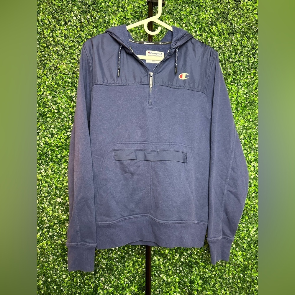 Champion Men’s Stadium Packable Hoodie Script Logo‎